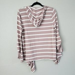 LOFT Sweaters - Loft Pink White Cardigan Hoodie Size Large Women's LOFT Sweaters - Loft Pink White Cardigan Hoodie Size Large Women's